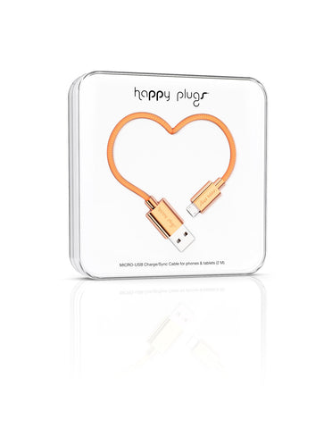 Happy Plugs Micro-USB Charge/Sync Cable - Rose Gold (Deluxe Edition)