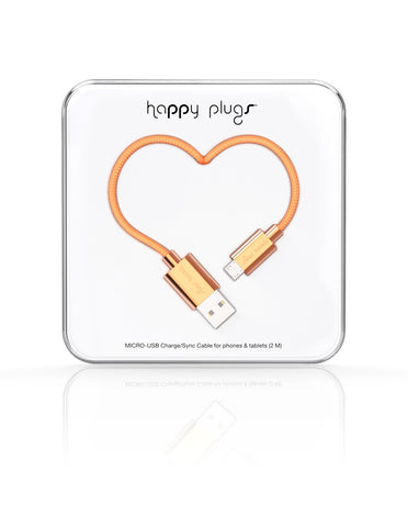 Happy Plugs Micro-USB Charge/Sync Cable - Rose Gold (Deluxe Edition)